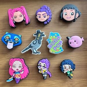 K-Pop Demon Hunters Crocs Jibbitz – Set of 10 🎤🔥